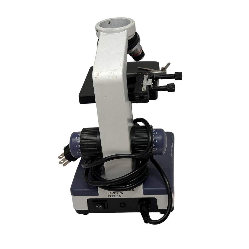 OMANO Compound Microscope w/ 4x 10x 40x Objectives – LED Light