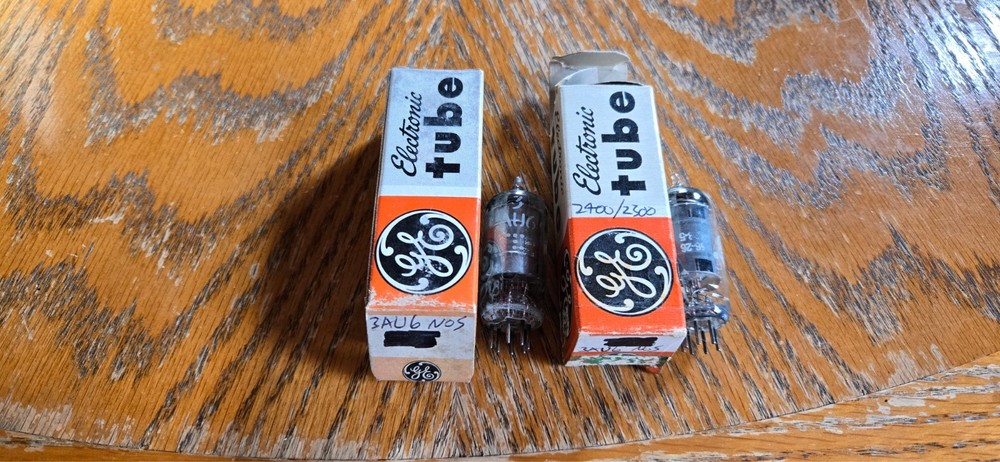 (2) GE NOS 3AU6 Vacuum Tubes Tested