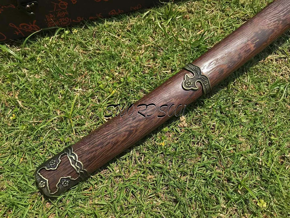 Japanese Gunto Military Saber Sakura Katana T10 Steel Rosewood Samurai Sword