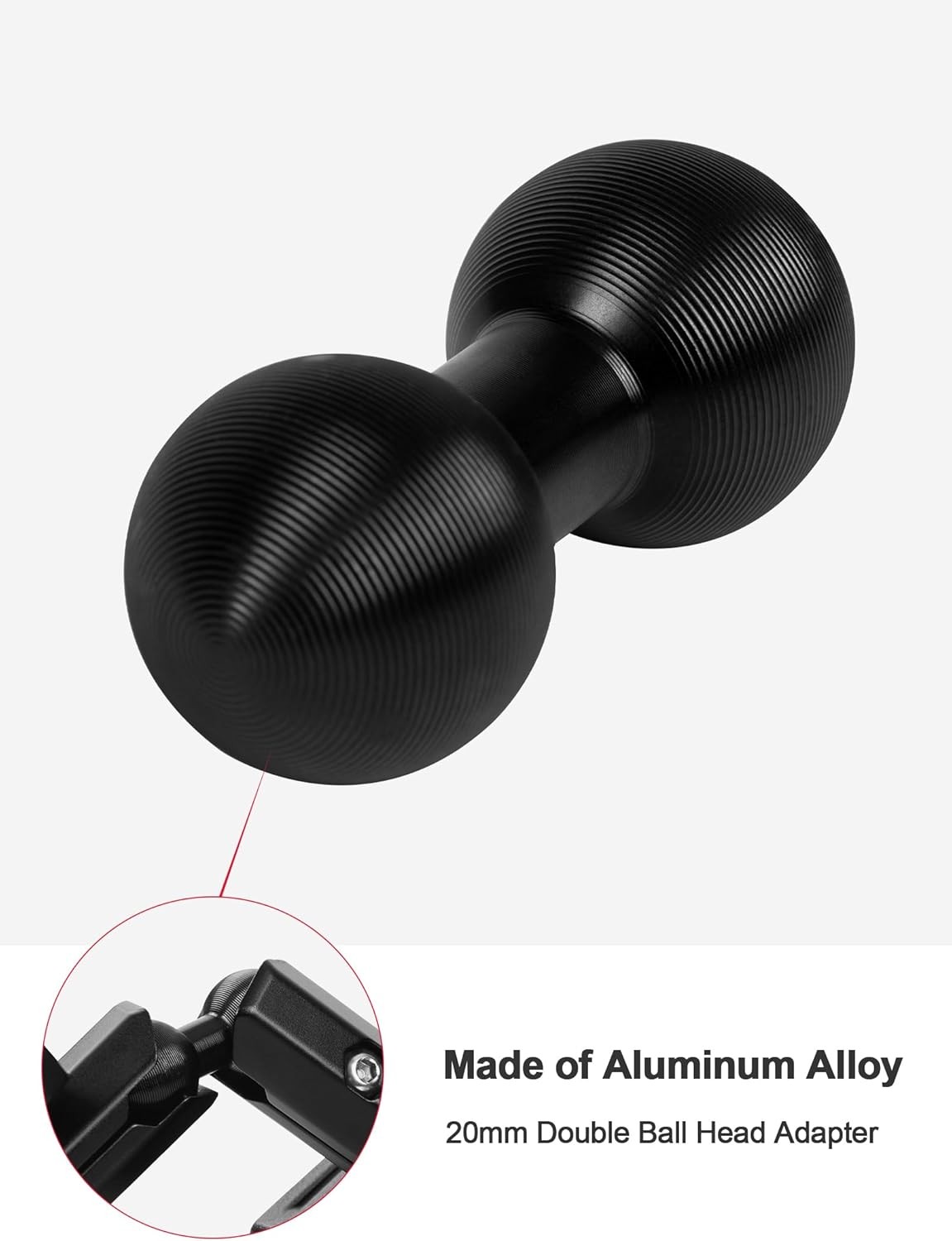 2PCS Aluminum Double Ball Head Mount, 20mm to Extension Dual Balls...