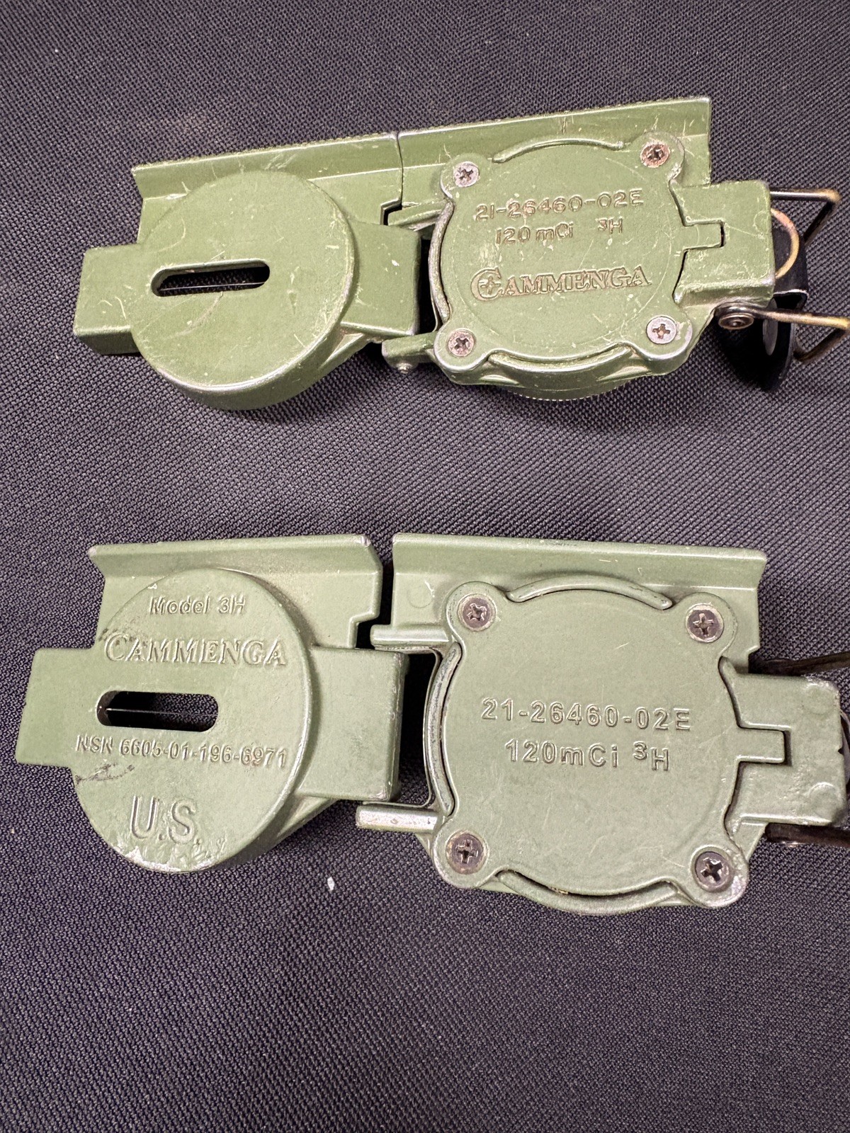 Used USGI Cammenga Model 3H Tritium Lensatic Compass NSN: 6605-01-196-6971