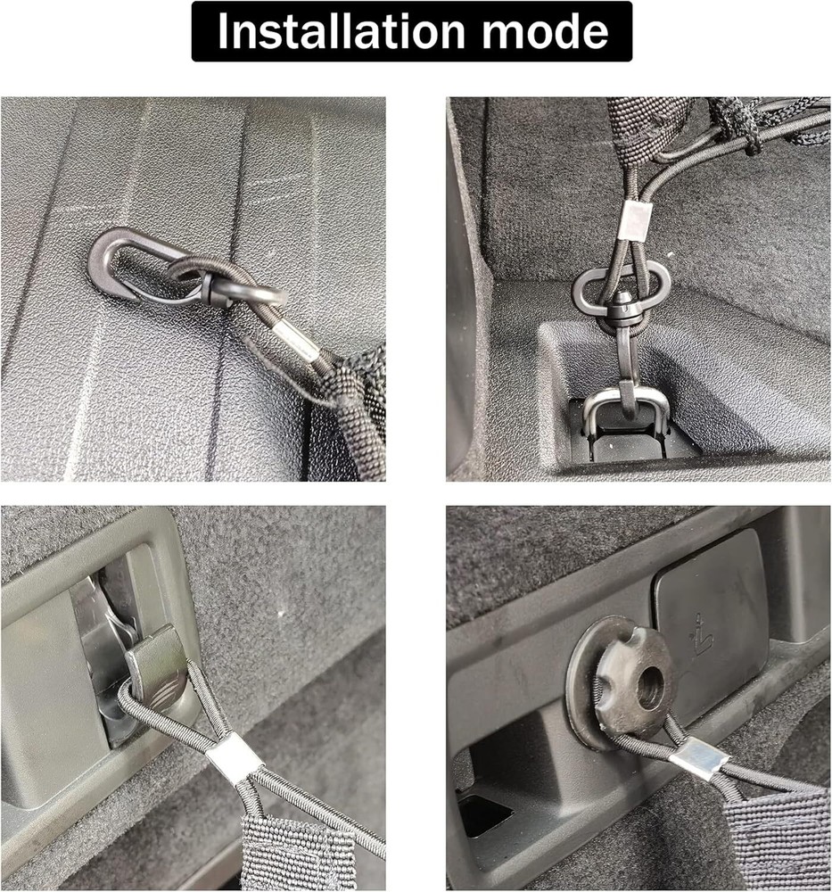 Cargo Net Stretchable Adjustable Elastic Trunk Storage Net with Hook for SUV