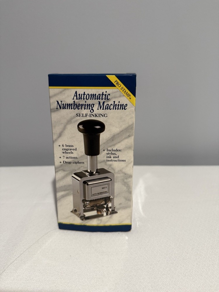 Rogers Automatic Numbering Machine Self Inking New