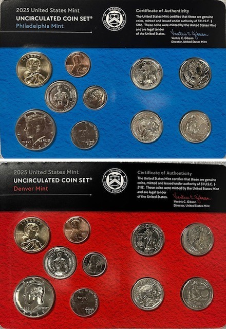 2025 P&D U.S. Mint Uncirculated Complete Coin Set LAST PENNY! MINT SOLD OUT!