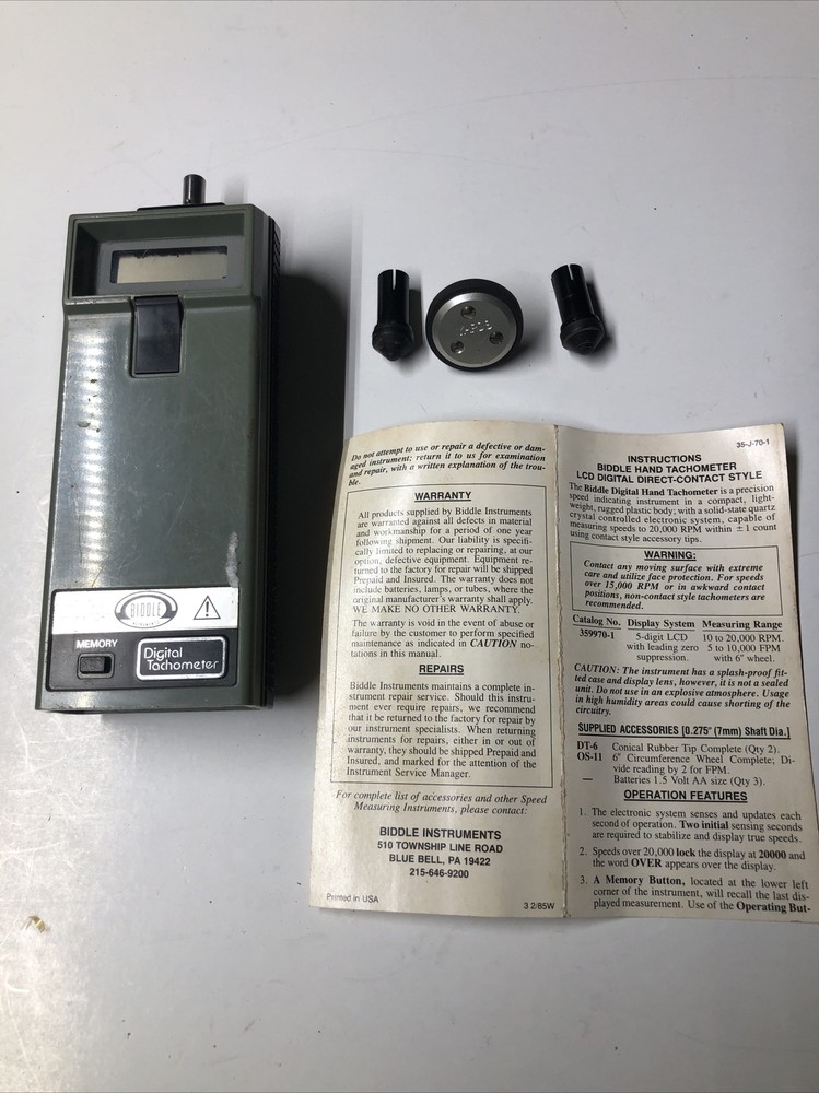 Biddle 359970-1 Hand Tachometer