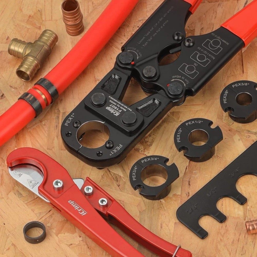 Portable Pex Pipe Crimper Set - Metal Construction