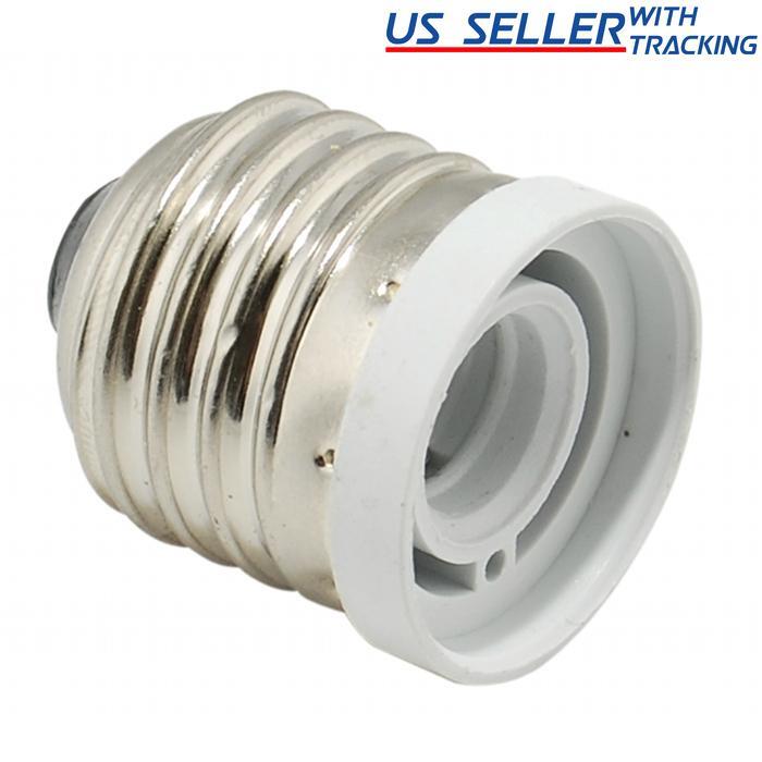 Standard Light Bulb Base (E26) to Candelabra Base (E12) Socket Reducer Adapter