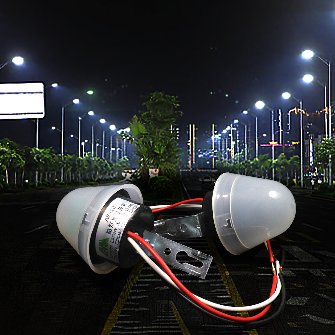 2pcs DC/ AC 12V Auto On Off Light Photocell Switch Control Dark to Dawn Sensor