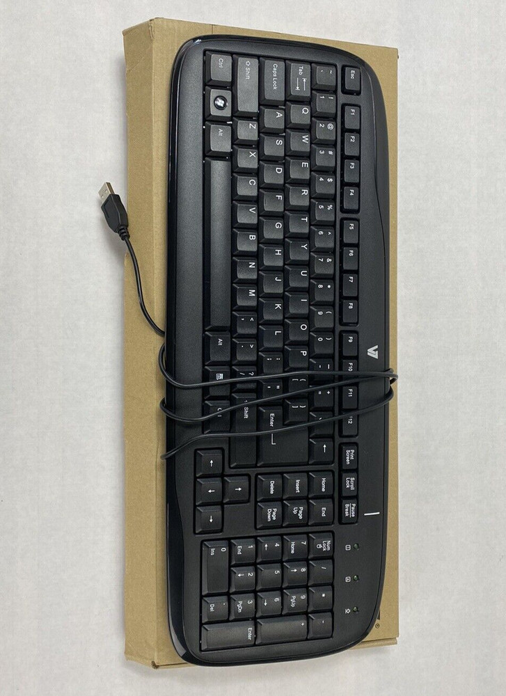 V7 KC0B1-6N6 Plug and Play Interface USB Keyboard Tested