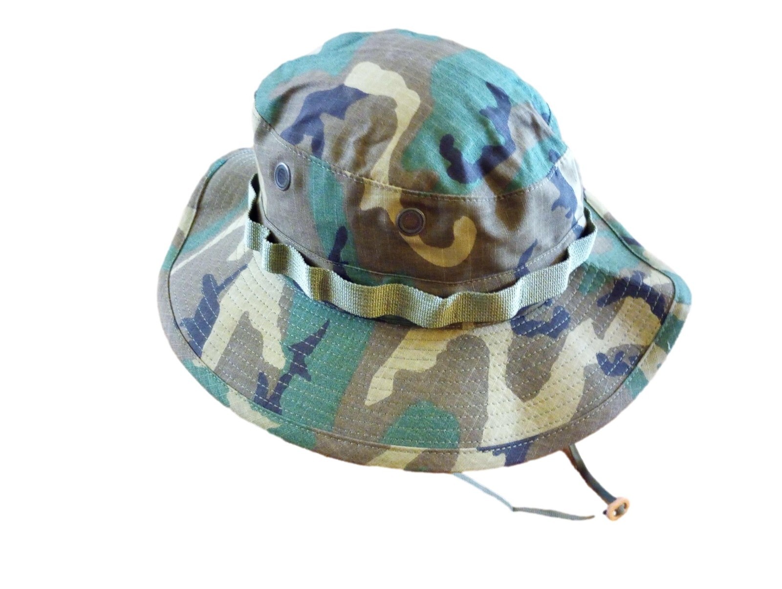 US MILITARY ARMY VIETNAM JUNGLE BOONIE HAT TYPE II ERDL CAMOUFLAGE X-LARGE 7 3/4