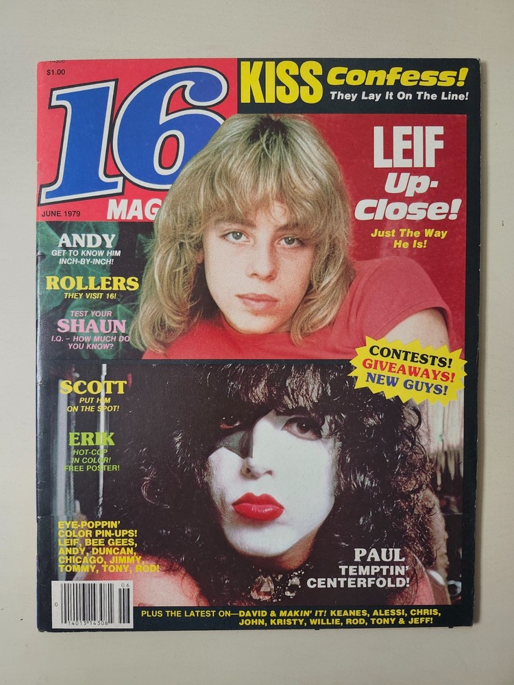 KISS RARE 16 Magazine Vintage 1979 Paul Stanley Poster Intact Gene In Your Town
