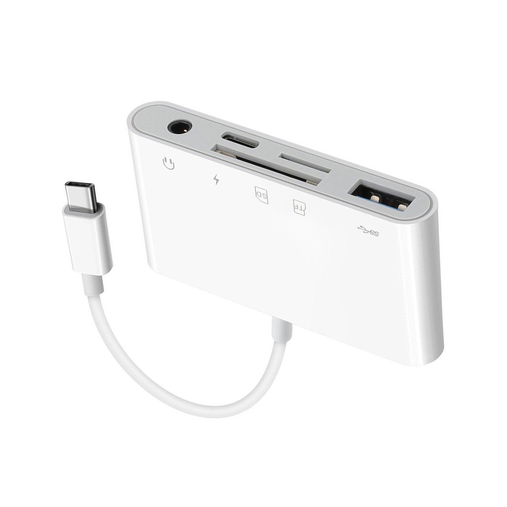 5-IN-1 USB-C/Type C Memory Card Reader Hub Adapter for Micro SD SDXC CF SDHC