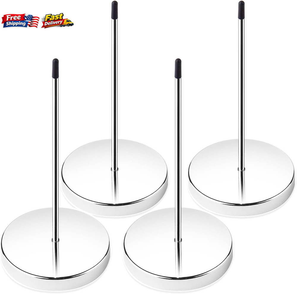 4pc Desk Receipt Holder Bill Fork Spike 5.5" Silver Restaurant Check Spindle Set