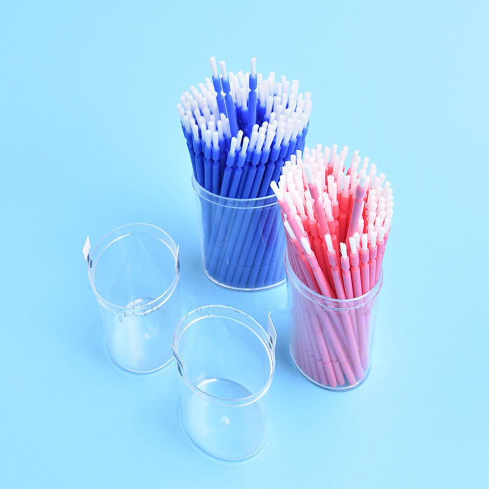 100 Pcs Dental Disposable Microbrush Applicator Micro Long Brush Gingival