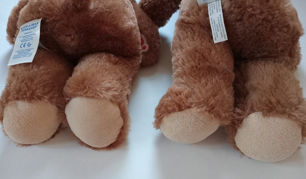 Two EUC Build-A-Bear Workshop Brown Bears Stuffed Animals Plush