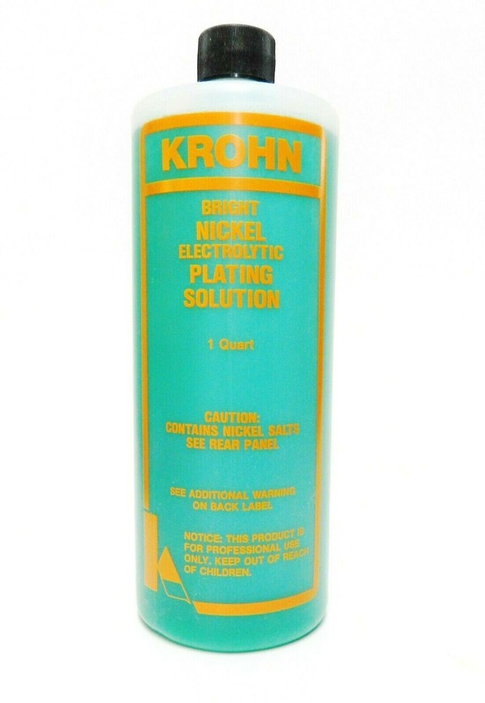 Krohn Bright Nickel Electrolytic Plating Solution Bath 1 Quart