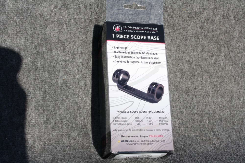 Thompson Center Black One Piece Scope Base & Ring Combo 1" Medium Encore Omega