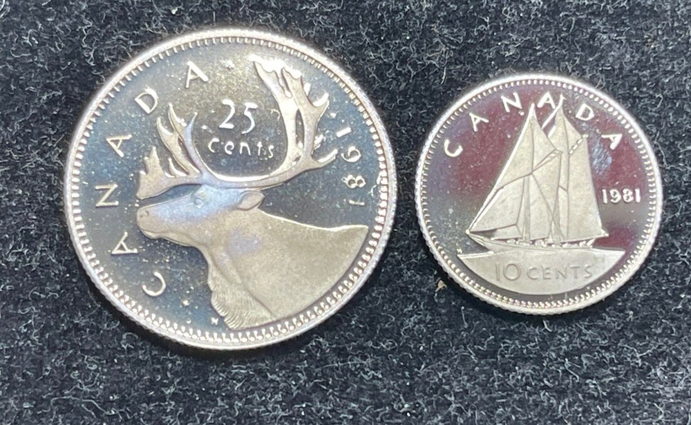 1981 Canada 2 DCAM Proof Coins Lot