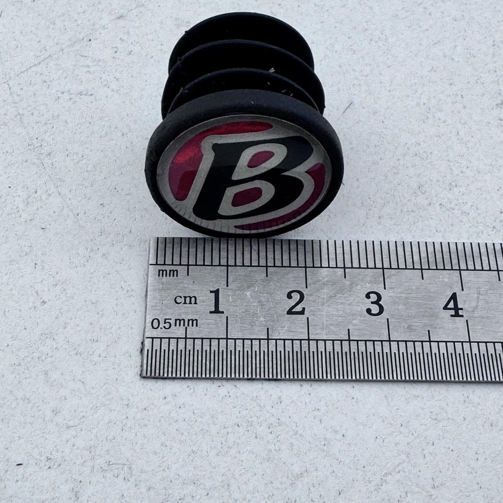 Bicycle Handlebar Bar End Plug Cap Black Red B Logo Insert MTB BMX Single A18