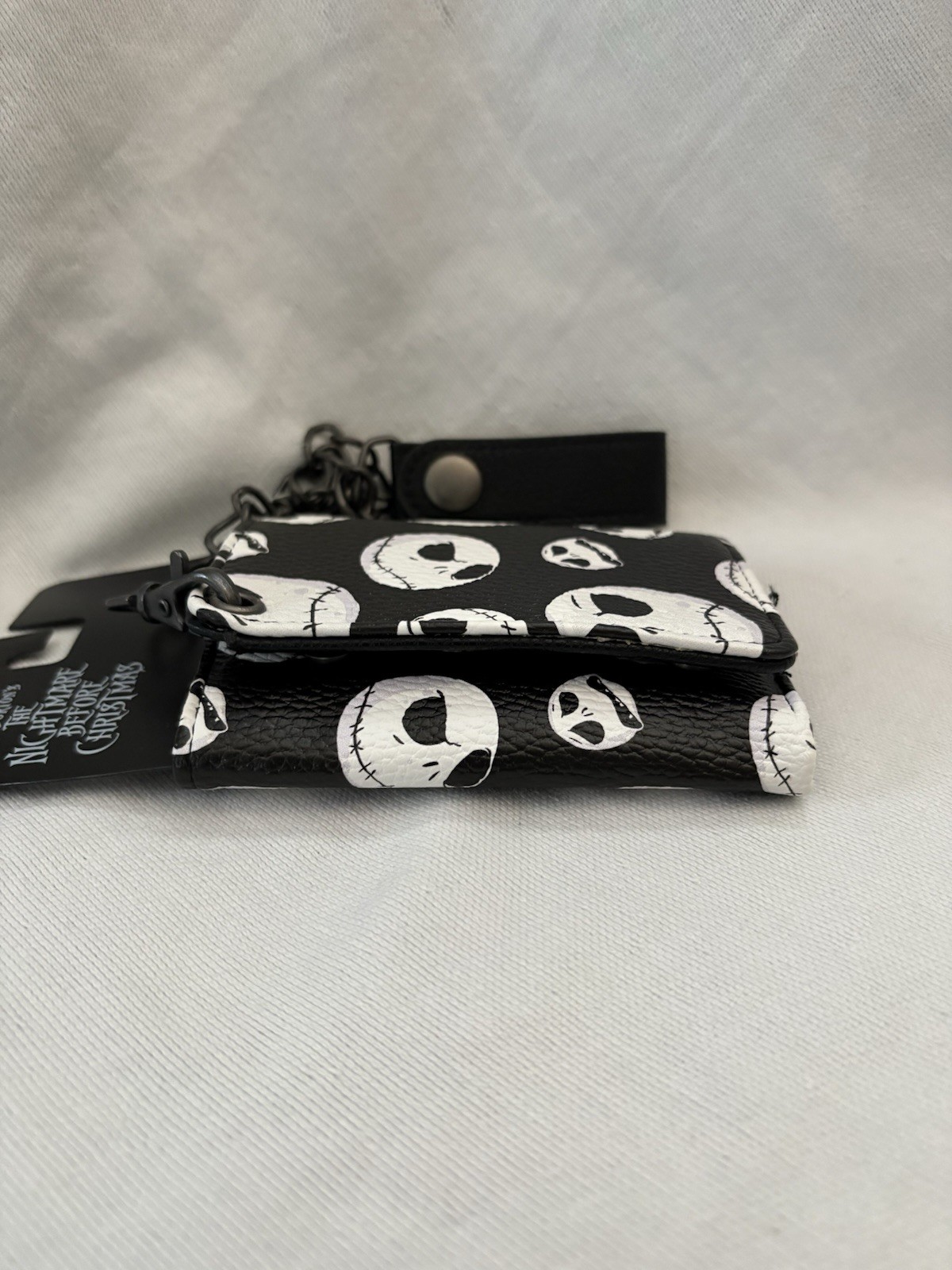 NEW DISNEY Nightmare Before Christmas Wallet with Chain Jack Skellington Heads