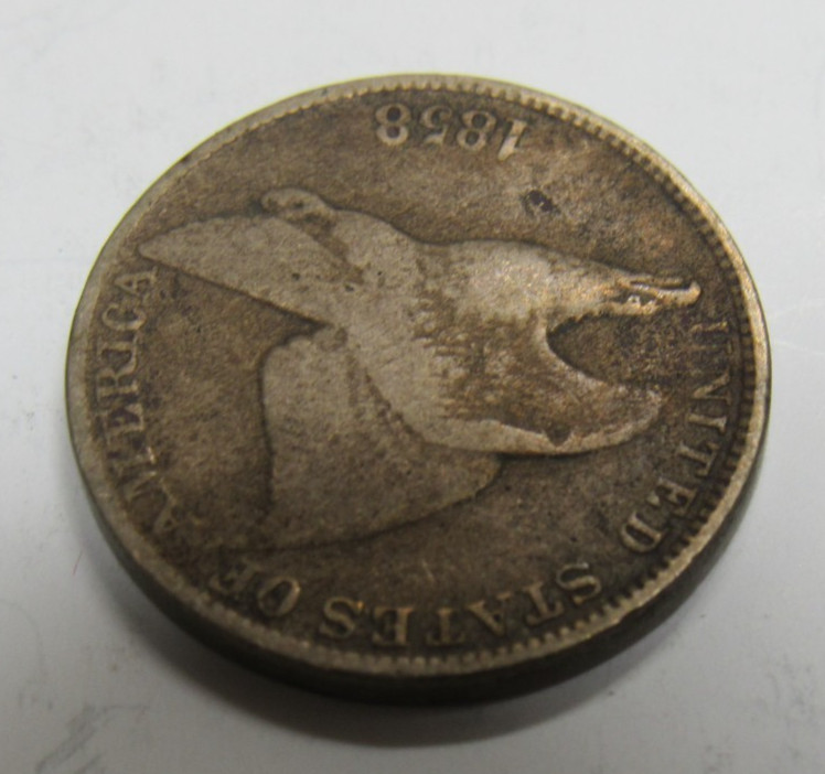 UNITED STATES 1858 FLYING EAGLE ONE CENT VG CONDITION *