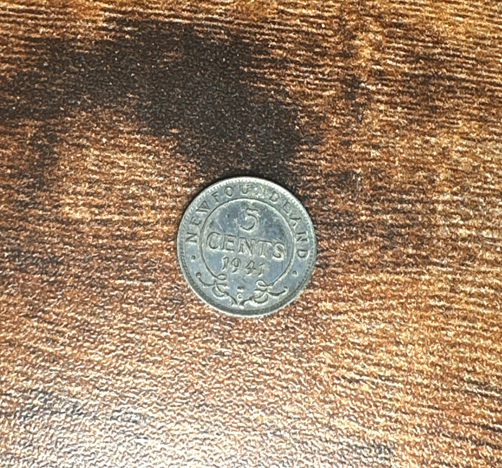 1941 Newfoundland 5 Cent Silver Coin