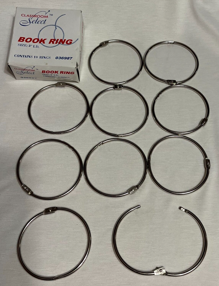3 Inch Book Rings Classroom Select 10 Count