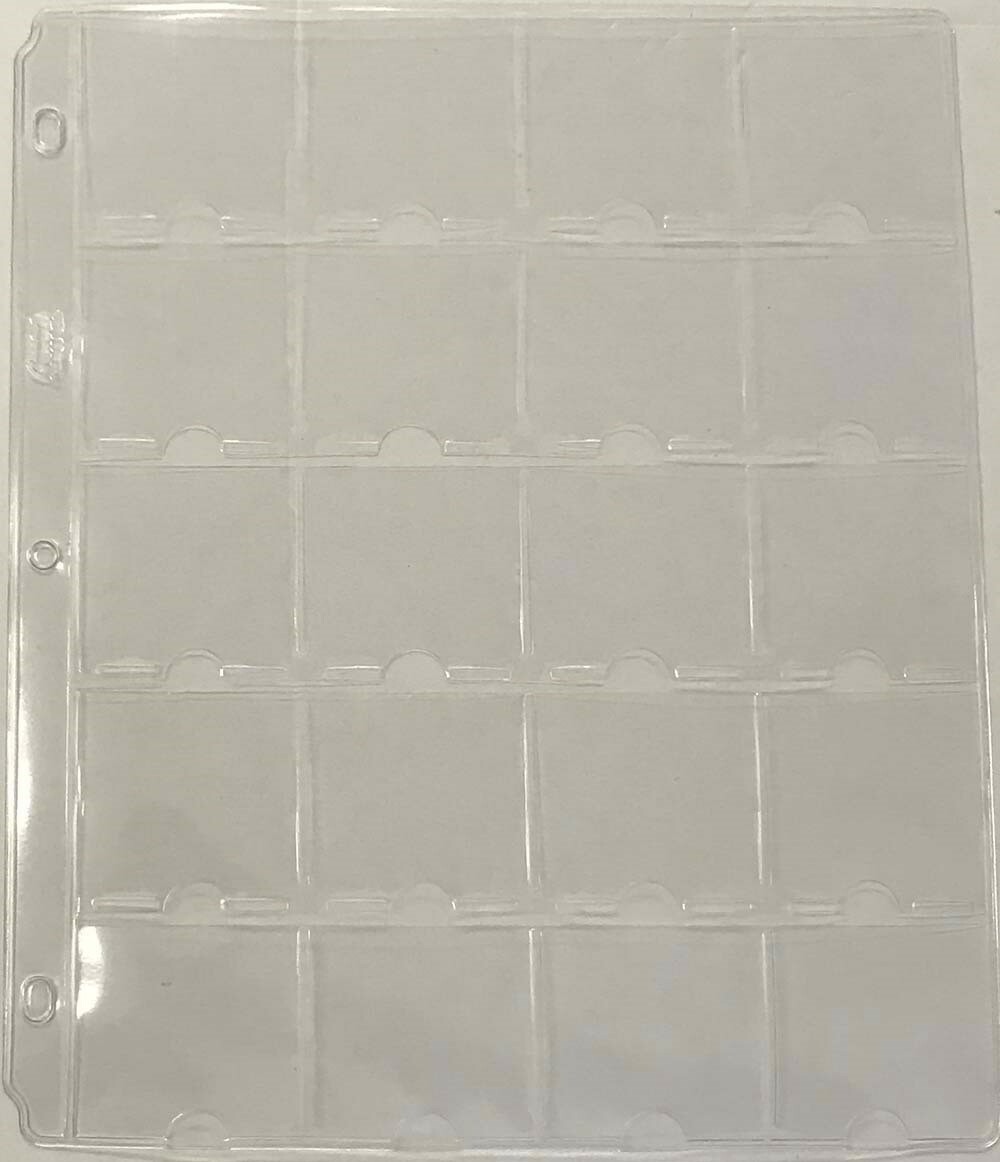 2X2 Coin Album Pages Cowens 20 Pocket 10 New Vinyl Sheets High Quality Free Post
