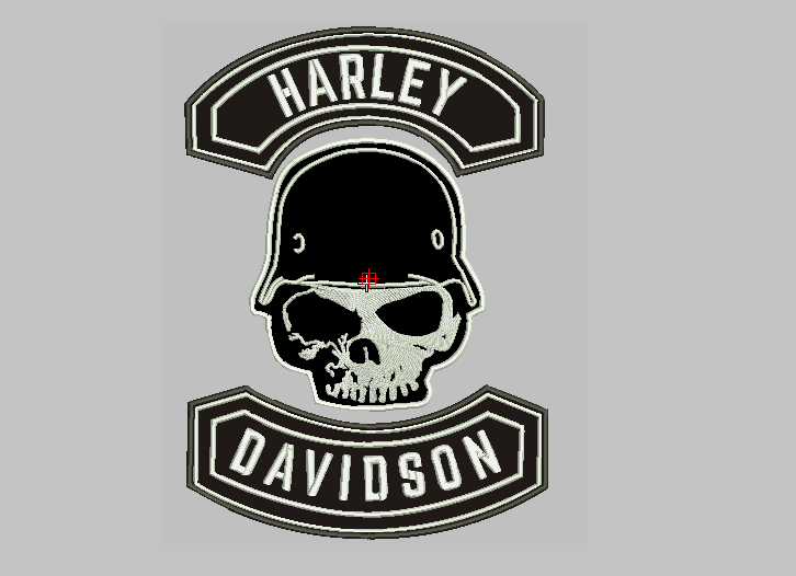 BACK PATCH Harley Davidson Skull 3 Patch kit 13 x 18.5 inches