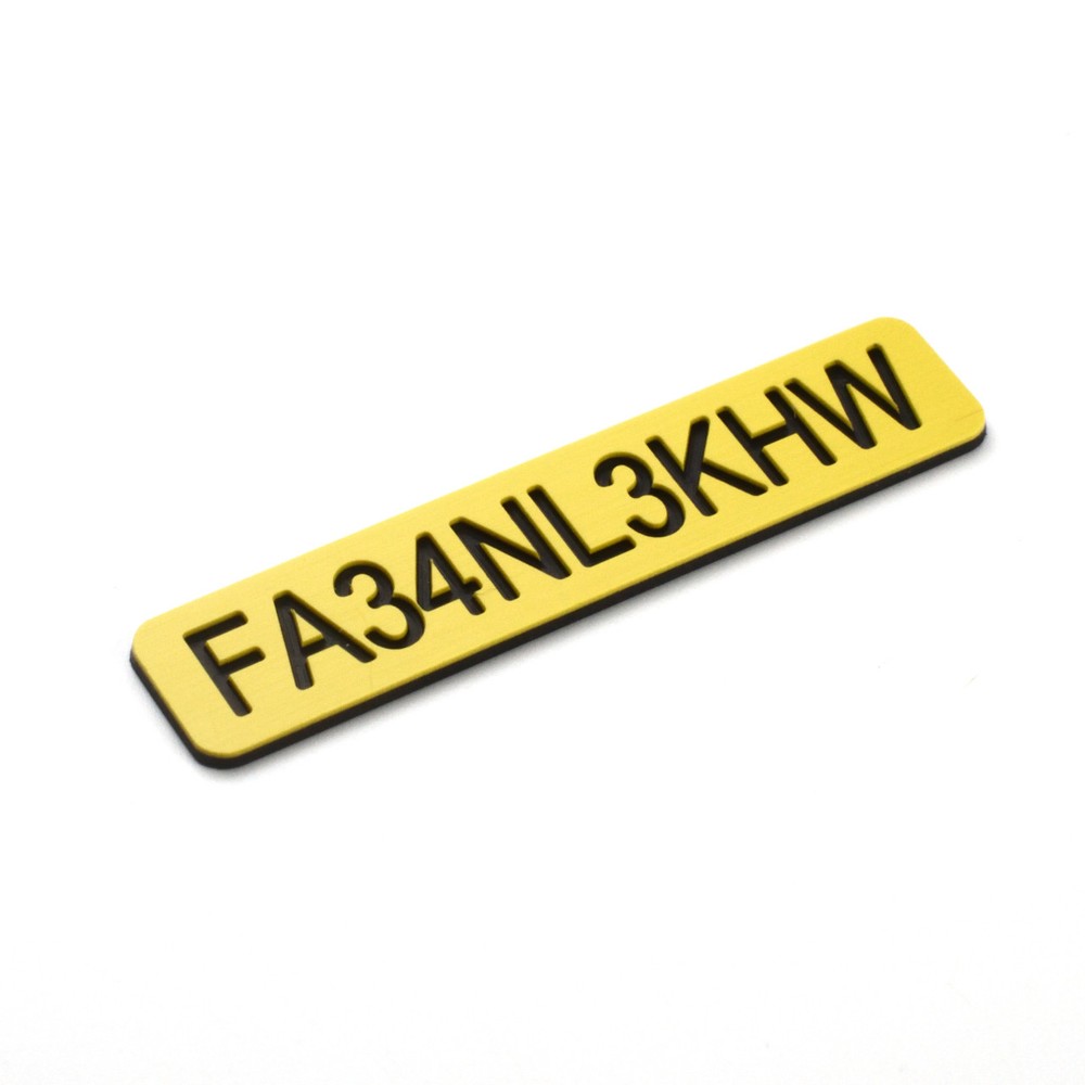 FAA DRONE REGISTRATION TAG STICKER, ENGRAVED