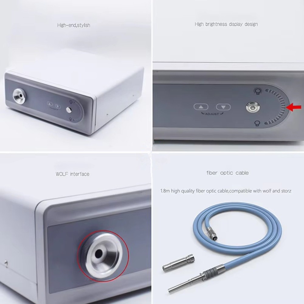 150W LED Medical Cold Light Source with Touch Switch for Endoscope Microscope