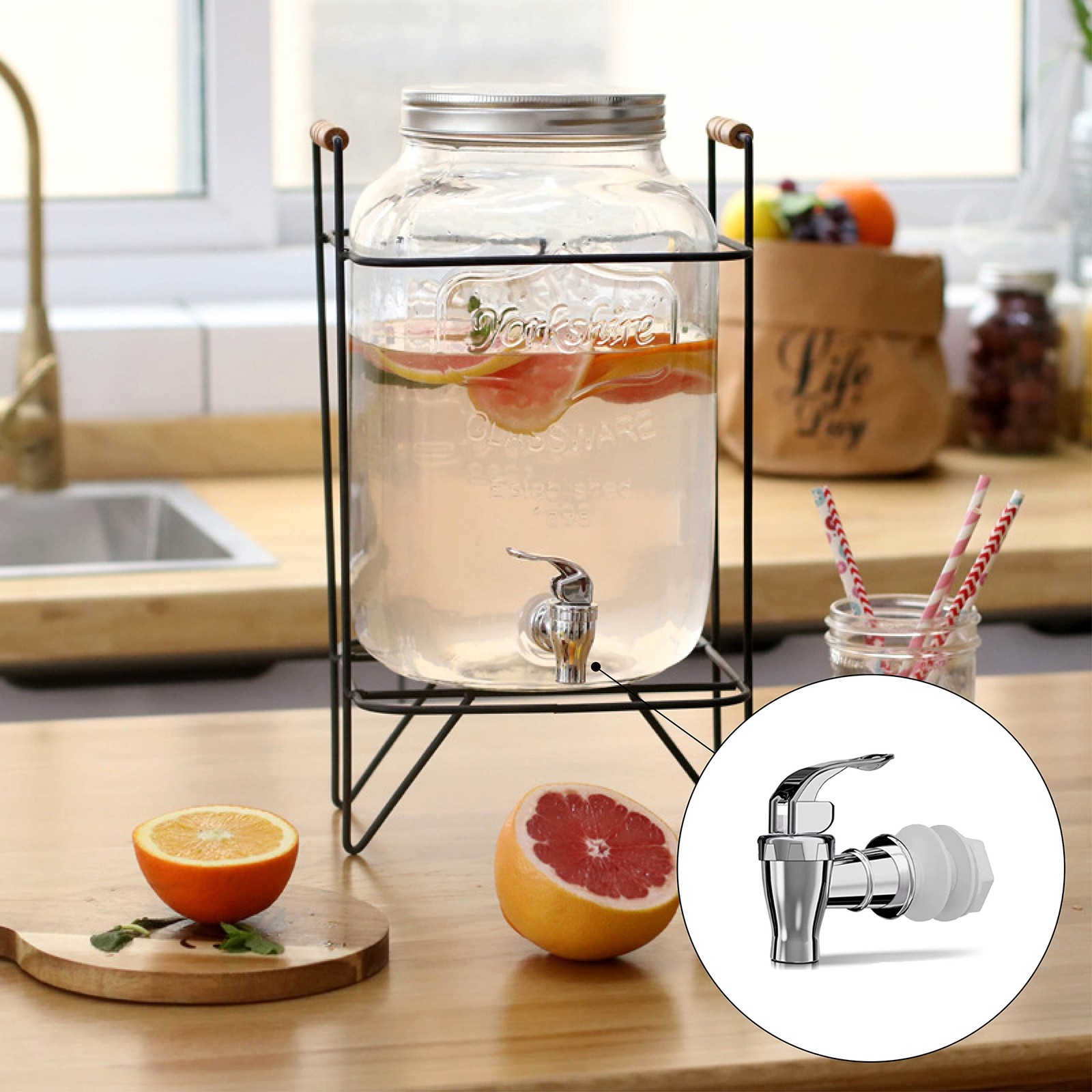 Spigot for Beverage Dispenser,2 Pack Beverage Dispenser Replacement Beverage ...