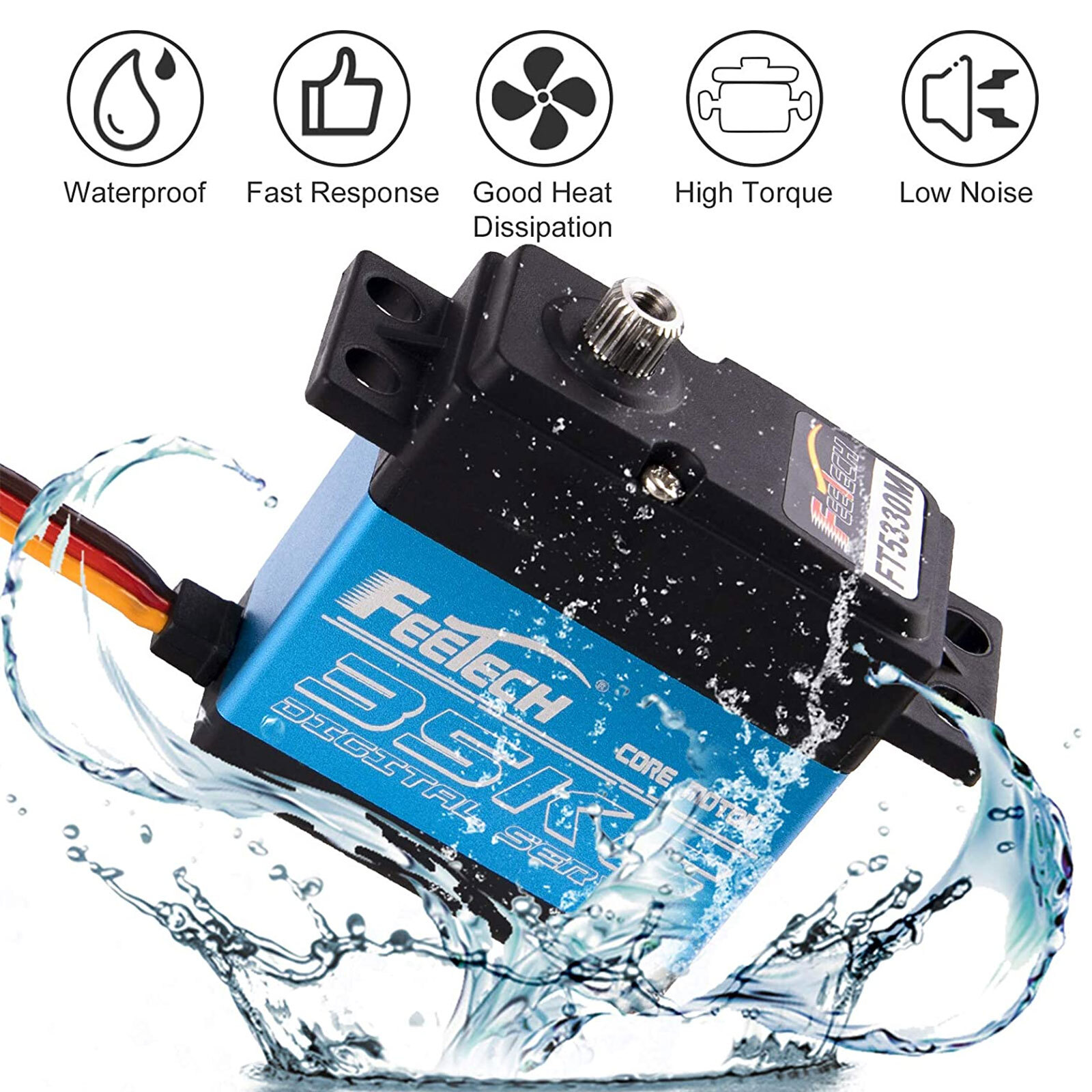 2Pcs 35kg 180° Metal Gear Digital Servo HIGH TORQUE &SPEED Waterproof for RC Car