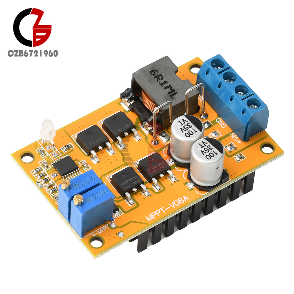 DC8-28V 5A 100W MPPT Solar Charging Panel Regulator Controller 9V 12V 24V Switch