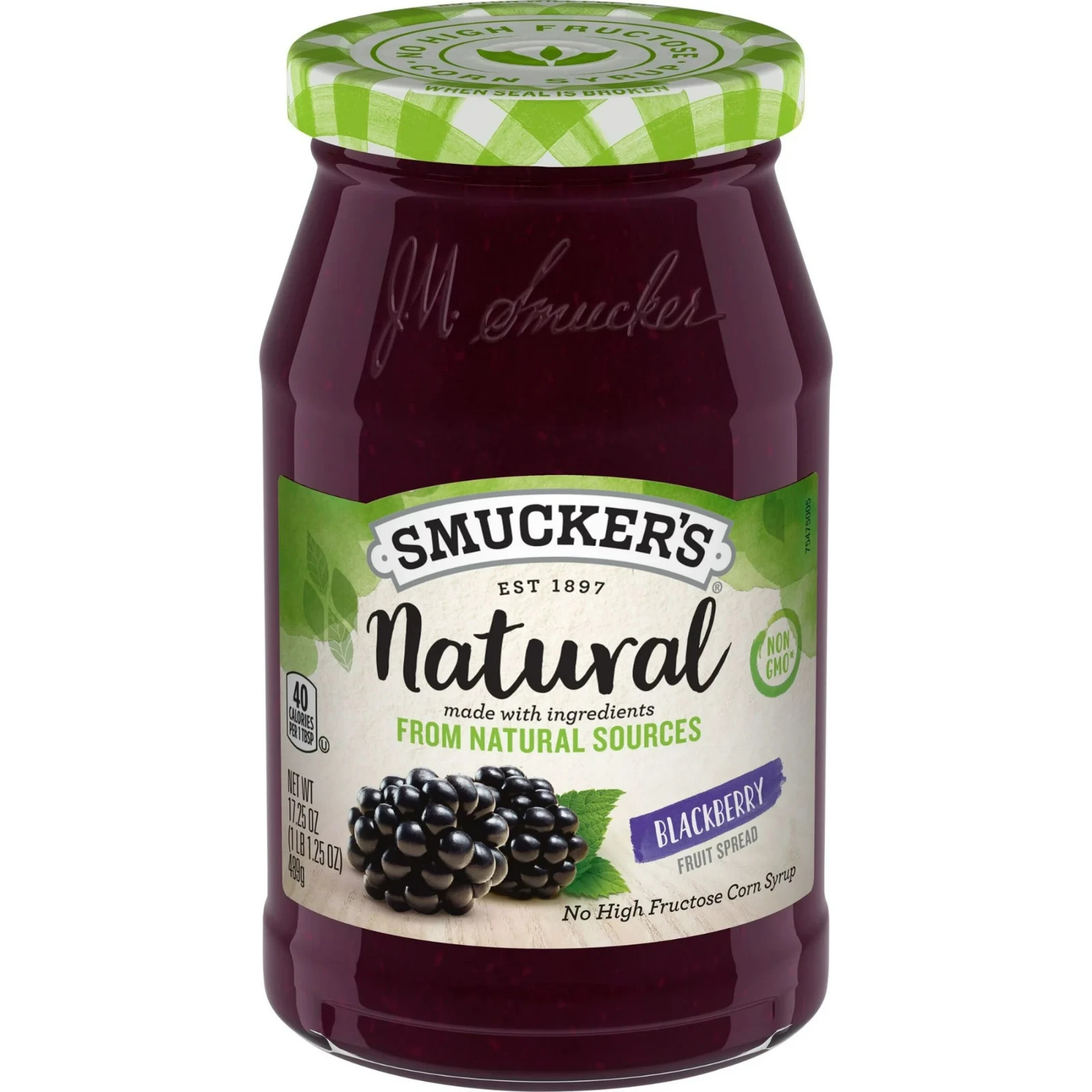 Smucker's Natural Blackberry Fruit Spread, 17.25 oz (2 pack)