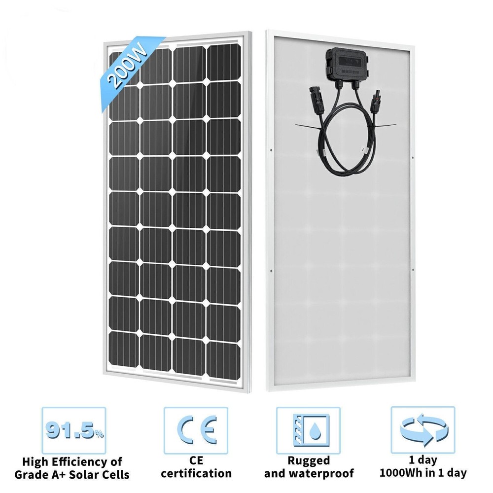 200W 12V Solar Panel High Efficiency Mono 12V PV Module for 12V Off Grid System