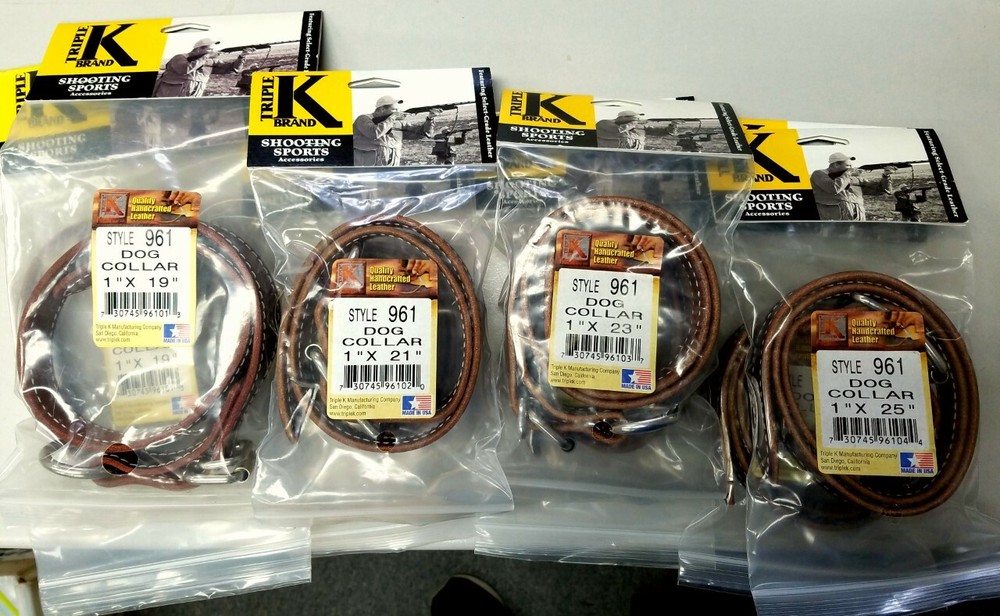 1" Latigo Leather Dog Collar