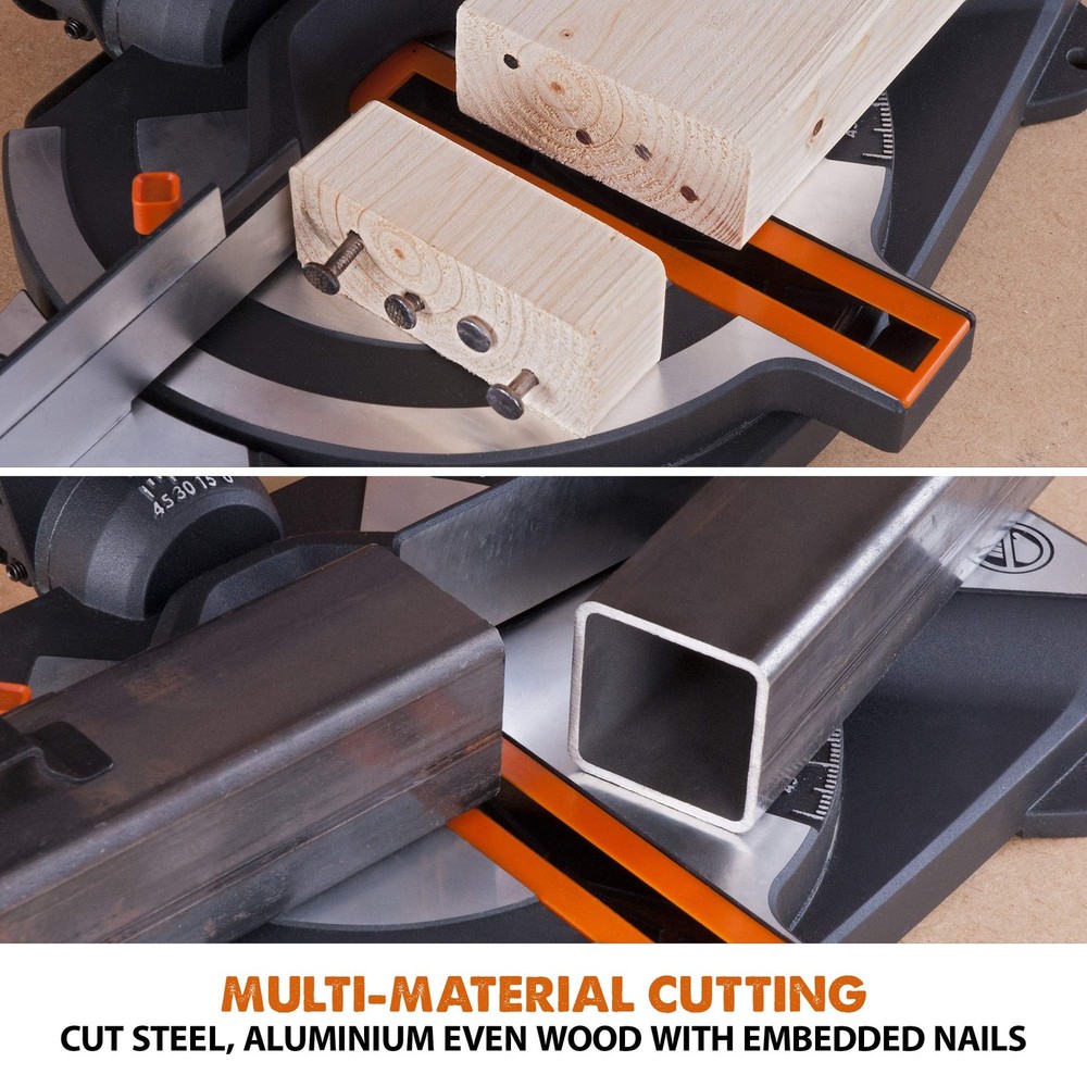 Evolution Power Tools R210CMS Compound Miter Saw, 81/4" MultiMaterial Cutting...