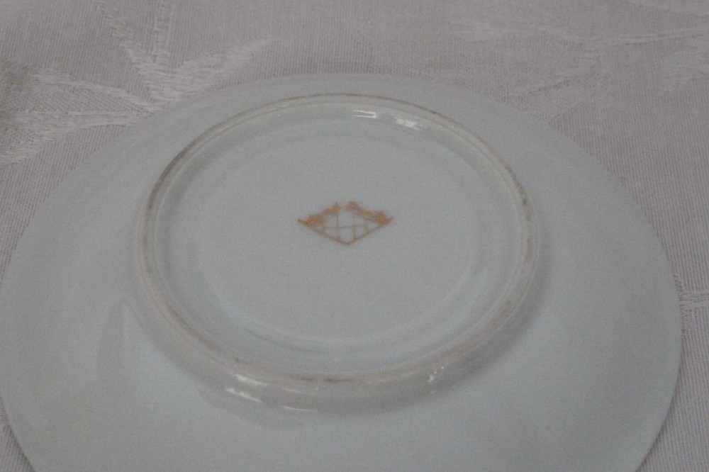 Pink Demitasse Set Marked Hand Painted