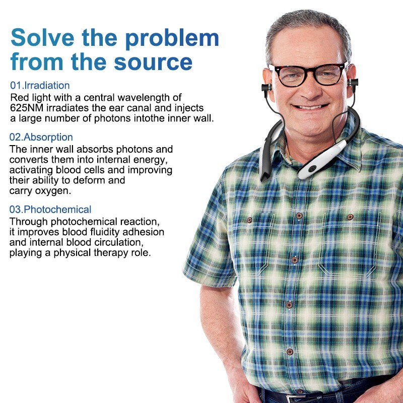 650nm Red Light Therapy for Ears Tinnitus Relief for Ringing Ears Device Earplug