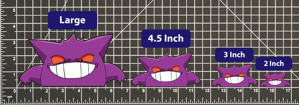 Gengar POKEMON STICKER DECAL -Hands Down Peeker Peeking- 4 Different Sizes