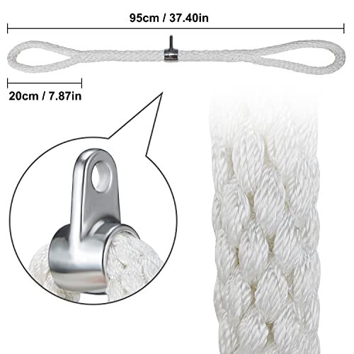 HPYGN Tricep Rope, Press Down Cable Machine Attachment Set, LAT 1-WHITE