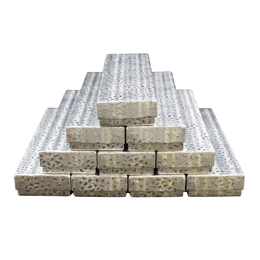 CuteBox Silver Cotton Filled Boxes 100pcs