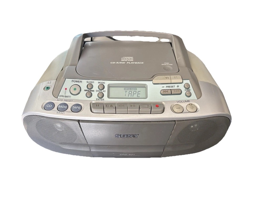 Sony CFD-S01 CD/Radio/Cassette Boombox - Issues Read Description
