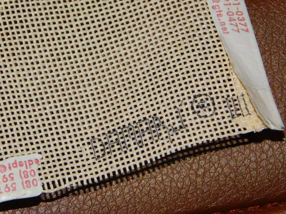 DAMARJ Needlepoint Designs CANVAS COMPLETED Dapper Mustache Man w Top Hat