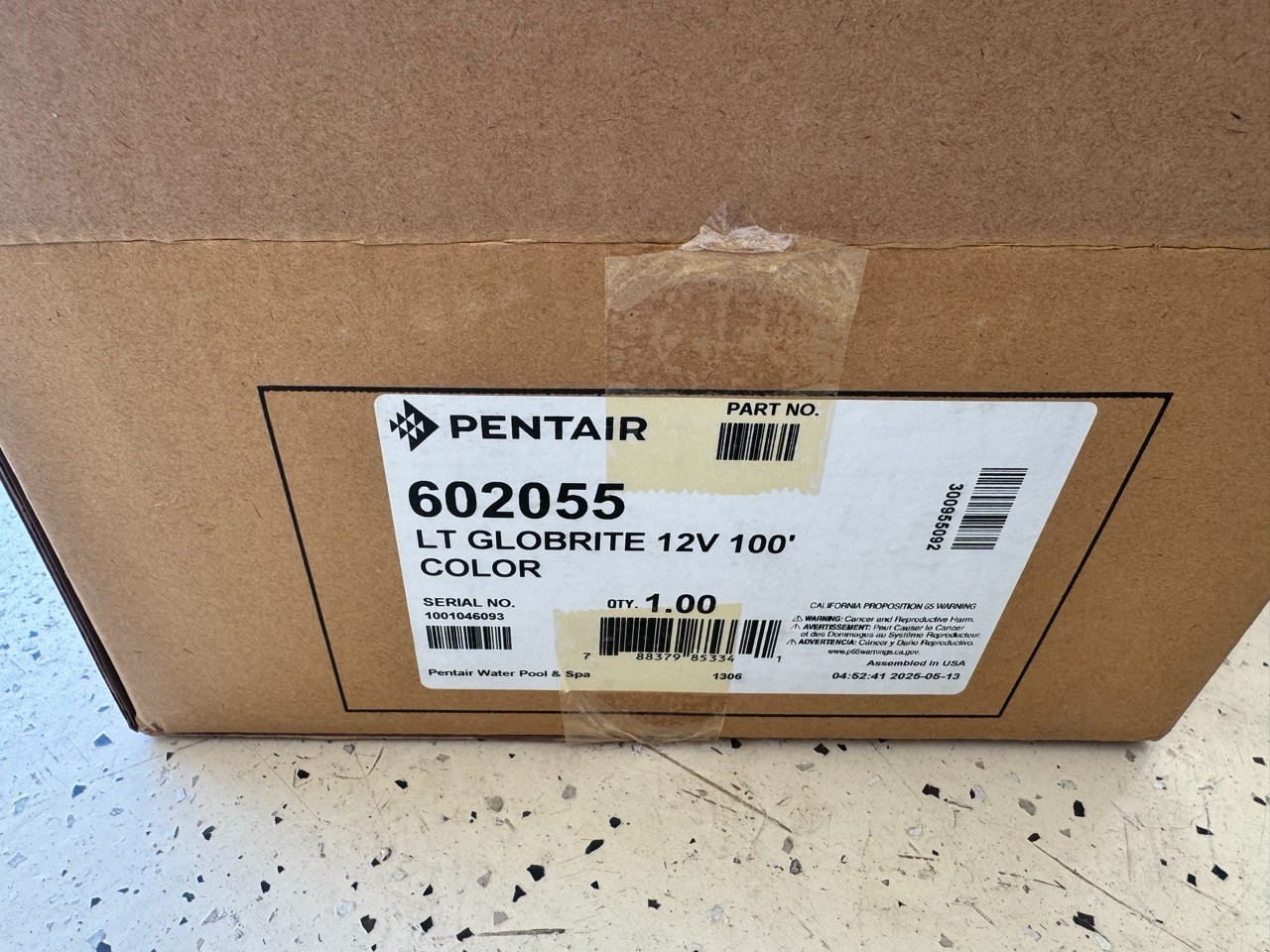 (NEW VERSION) Pentair Globrite Light 602055 Color 100ft