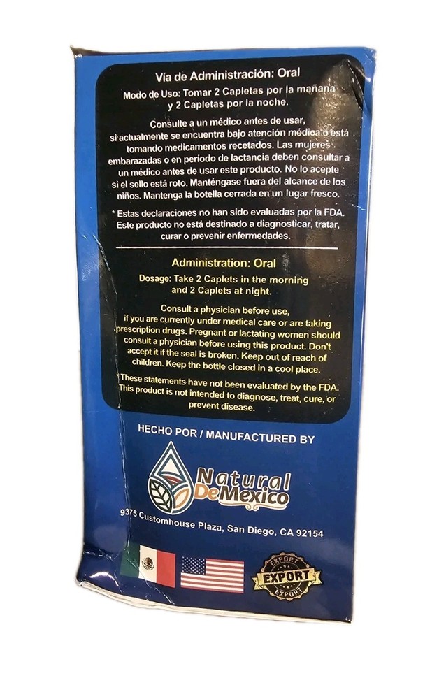 Natural De Mexico Ciatica Sciatica Nerve Plus 60 Caps Exp: 12/29