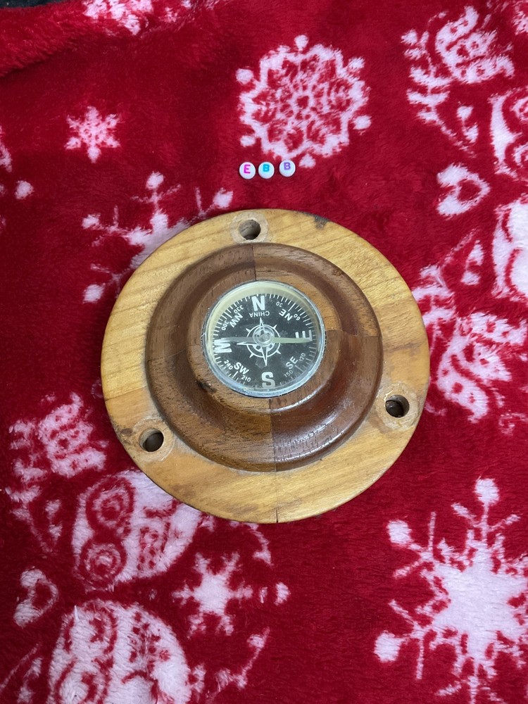 Vintage Unusual Table  Compass With Unusual Graph Underneath