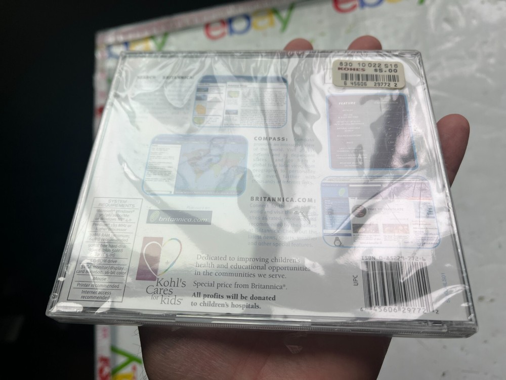 Encyclopedia Britannica 2001 Standard Edition CD Software Windows 95 98 2000 ME