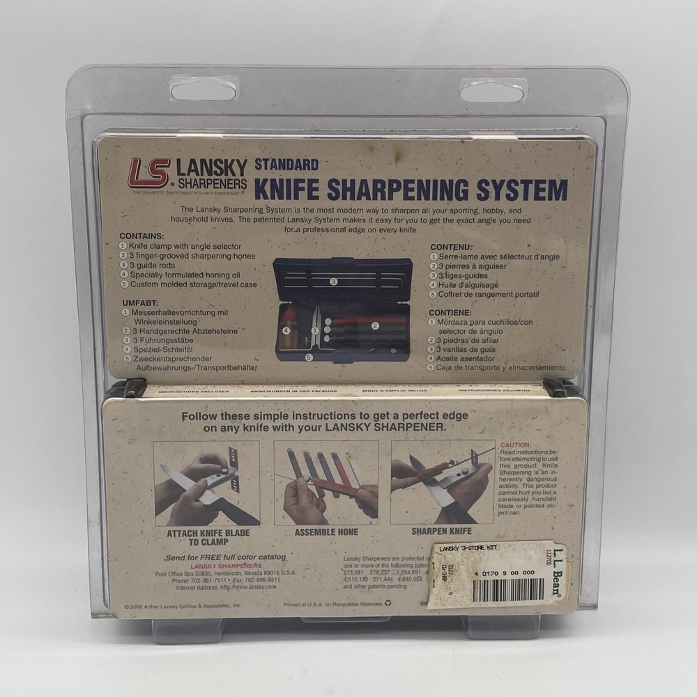 Lansky LKC03 Standard 3 Stone Controlled Angle Precision Knife Sharpening System